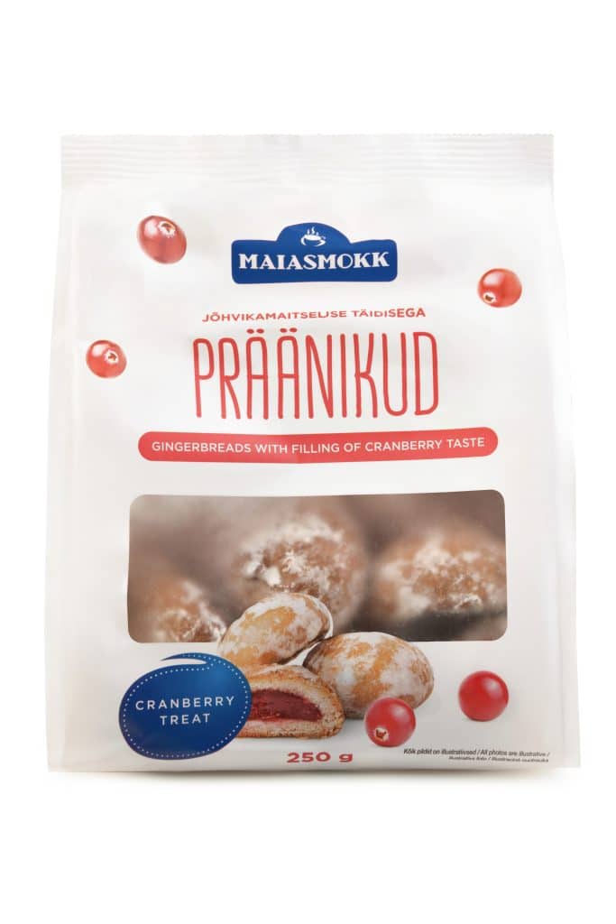 Präänikud jõhvikamaitselise täidisega